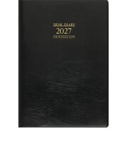 【2026年12月始まり】 高橋書店 デスクダイアリー A5 ウィークリーレフト 67 黒 月曜日始まり