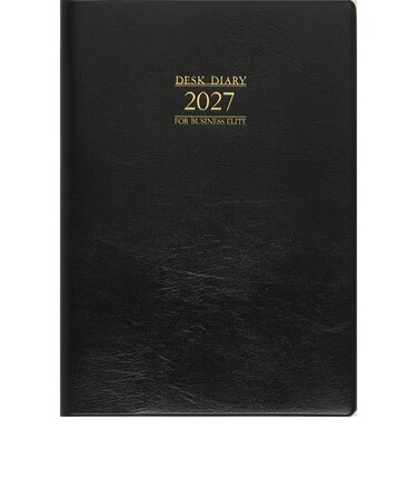 【2026年12月始まり】　高橋書店　デスクダイアリー　A5　ウィークリーレフト　67　黒　月曜日始まり