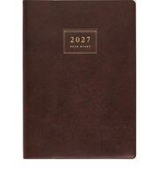 【2027年1月始まり】　高橋書店　業務日誌　A5　デイリー2日1ページ　55　エンジ　各月1日始まり