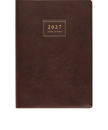 【2027年1月始まり】　高橋書店　業務日誌　A5　デイリー2日1ページ　55　エンジ　各月1日始まり