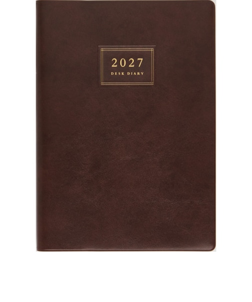 【2027年1月始まり】　高橋書店　業務日誌　A5　デイリー2日1ページ　55　エンジ　各月1日始まり