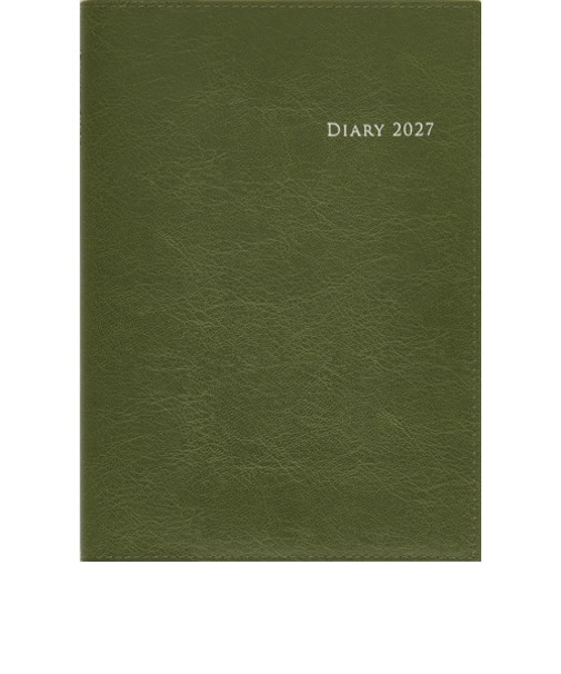 【2026年12月始まり】　高橋書店　デスクダイアリーカジュアル6　A5　ウィークリーバーチカル　436　モスグリーン　月曜日始まり