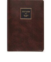 【2027年1月始まり】 高橋書店 10年卓上日誌 A5 デイリー1日1ページ 68 茶 各月1日始まり