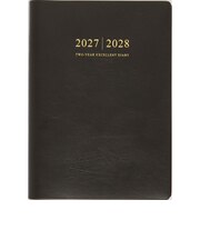 【2027年1月始まり】 高橋書店 2年業務日誌 A5 デイリー3日1ページ 56 濃茶 各月1日始まり