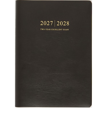 【2027年1月始まり】　高橋書店　2年業務日誌　A5　デイリー3日1ページ　56　濃茶　各月1日始まり