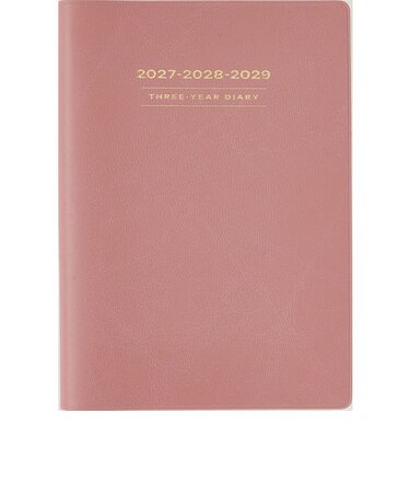 【2027年1月始まり】　高橋書店　3年卓上日誌　A5　デイリー2日1ページ　481　ピンク　各月1日始まり