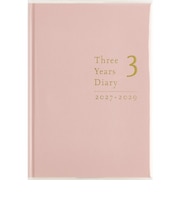 【2027年1月始まり】　高橋書店　3年横線当用新日記　A5　デイリー1日1ページ　21　ローズピンク　各月1日始まり