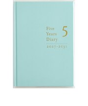 【2027年1月始まり】　高橋書店　5年横線当用新日記　A5　デイリー1日1ページ　22　ミントブルー　各月1日始まり