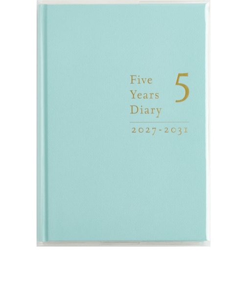【2027年1月始まり】　高橋書店　5年横線当用新日記　A5　デイリー1日1ページ　22　ミントブルー　各月1日始まり