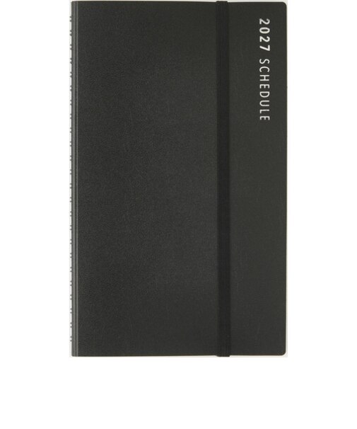 【2027年1月始まり】　高橋書店　リングダイアリースリム　A5スリム　ウィークリーレフト　90　黒　月曜日始まり