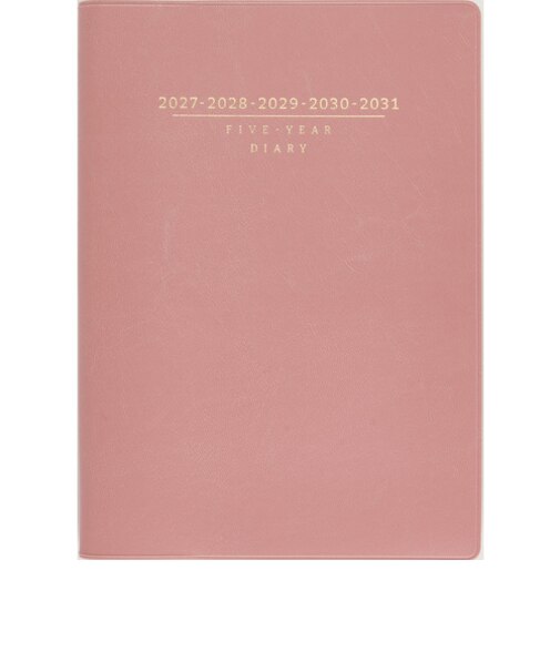 【2027年1月始まり】　高橋書店　5年卓上日誌　A5　デイリー2日1ページ　483　ピンク　各月1日始まり