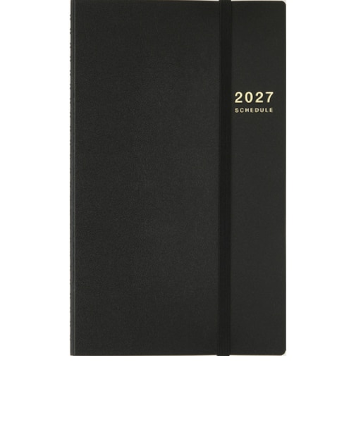 【2026年12月始まり】　高橋書店　リングダイアリースリム　A5スリム　ウィークリーレフト　91　黒　月曜日始まり