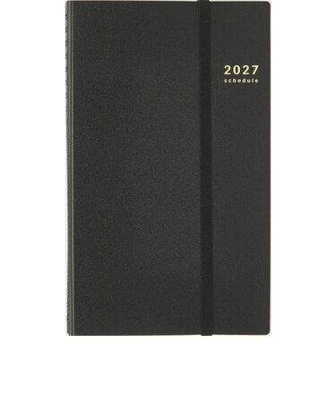 【2027年1月始まり】　高橋書店　リングダイアリースリム　A5スリム　ウィークリーホリゾンタル　93　黒　月曜日始まり