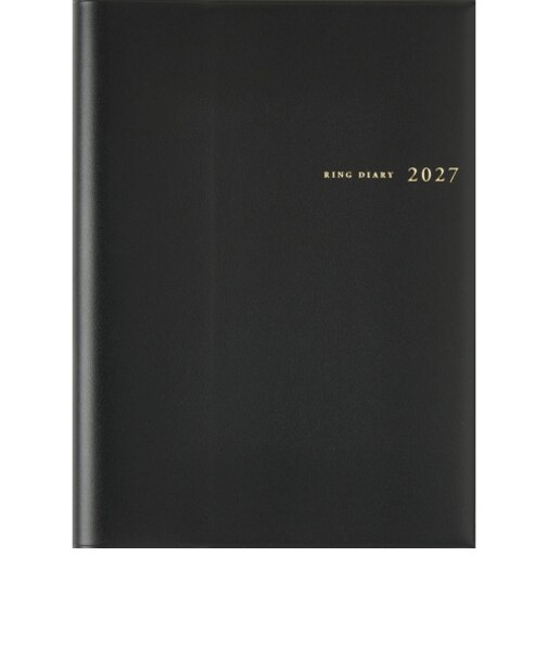 【2027年1月始まり】　高橋書店　リングダイアリー　A5　ウィークリーレフト　451　黒　月曜日始まり