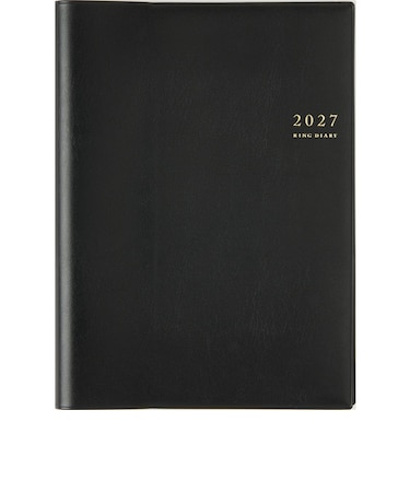 【2027年1月始まり】　高橋書店　リングダイアリー　A5　ウィークリーホリゾンタル　452　黒　月曜日始まり