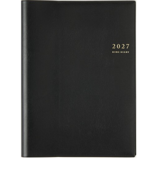 【2027年1月始まり】　高橋書店　リングダイアリー　A5　ウィークリーホリゾンタル　452　黒　月曜日始まり