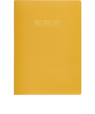 【2027年1月始まり】　高橋書店　3年卓上日誌　A5　デイリー2日1ページ　96　オレンジ　各月1日始まり