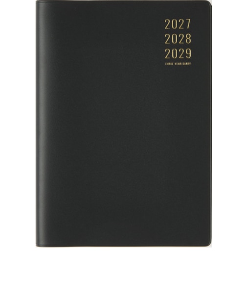 【2027年1月始まり】　高橋書店　3年卓上ニューダイアリー　A5　デイリー2日1ページ　84　黒　各月1日始まり