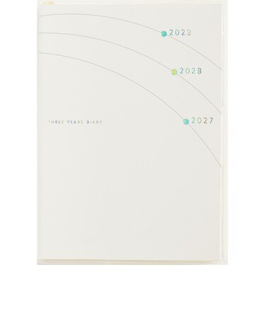 【2027年1月始まり】　高橋書店　3年日記pocket　A6　デイリー1日1ページ　5　白　各月1日始まり