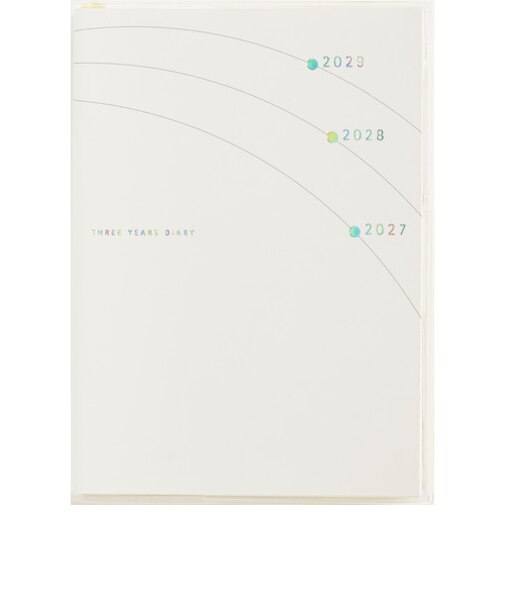 【2027年1月始まり】　高橋書店　3年日記pocket　A6　デイリー1日1ページ　5　白　各月1日始まり