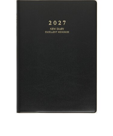 【2027年1月始まり】　高橋書店　ニューダイアリー　A5　ウィークリーホリゾンタル　85　黒　月曜日始まり