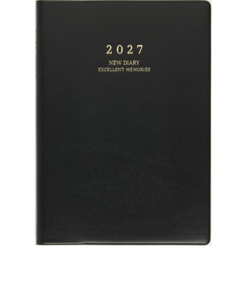 【2027年1月始まり】　高橋書店　ニューダイアリー　A5　ウィークリーホリゾンタル　85　黒　月曜日始まり