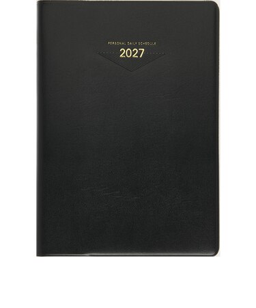 【2027年1月始まり】　高橋書店　ウィークメモ付きダイアリー　A5　デイリー2日1ページ　62　黒　月曜日始まり