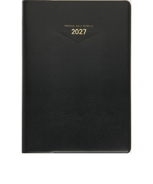 【2027年1月始まり】　高橋書店　ウィークメモ付きダイアリー　A5　デイリー2日1ページ　62　黒　月曜日始まり