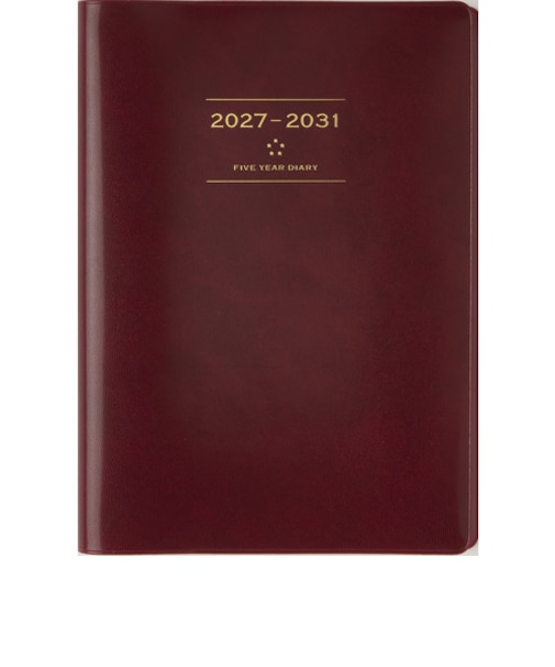 【2027年1月始まり】　高橋書店　5年卓上日誌　A5　デイリー2日1ページ　98　ワイン　各月1日始まり