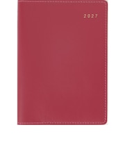 【2027年1月始まり】　高橋書店　リシェル2　A6　ウィークリーホリゾンタル　212　ビーツレッド　月曜日始まり