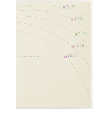 【2027年1月始まり】　高橋書店　5年日記　B6　デイリー1日1ページ　19　白　各月1日始まり