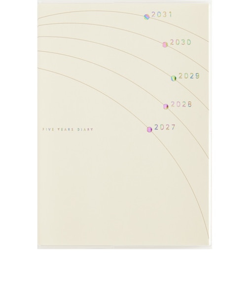 【2027年1月始まり】　高橋書店　5年日記　B6　デイリー1日1ページ　19　白　各月1日始まり