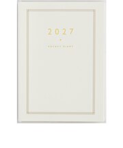 【2027年1月始まり】　高橋書店　ポケットダイアリー　A6　デイリー1日1ページ　8　白　日曜日始まり
