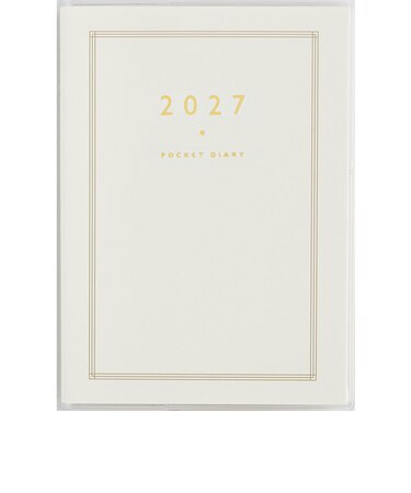 【2027年1月始まり】　高橋書店　ポケットダイアリー　A6　デイリー1日1ページ　8　白　日曜日始まり