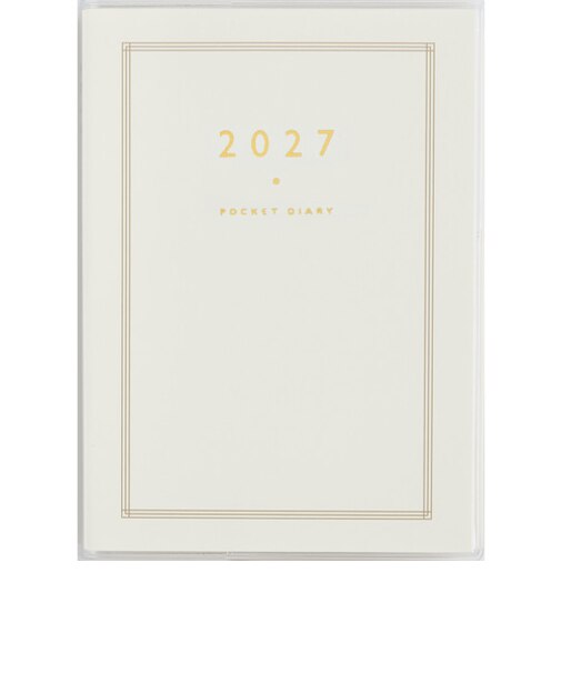 【2027年1月始まり】　高橋書店　ポケットダイアリー　A6　デイリー1日1ページ　8　白　日曜日始まり
