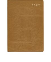 【2027年1月始まり】　高橋書店　ニューダイアリー　A5　ウィークリーレフト　88　キャメル　月曜日始まり