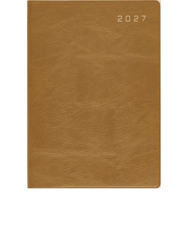 【2027年1月始まり】　高橋書店　ニューダイアリー　A5　ウィークリーレフト　88　キャメル　月曜日始まり