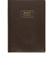 【2026年12月始まり】　高橋書店　ビジネス卓上日誌　A5　ウィークリーレフト　54　茶　月曜日始まり