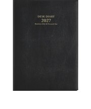 【2027年1月始まり】　高橋書店　デスクダイアリー　B5　ウィークリーレフト　66　黒　月曜日始まり