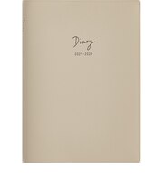 【2027年1月始まり】　高橋書店　3年DIARY　B6　デイリー2日1ページ　346　グレージュ　各月1日始まり