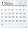 【2027年版・壁掛】　高橋書店　エコカレンダー壁掛　B3変型　E52