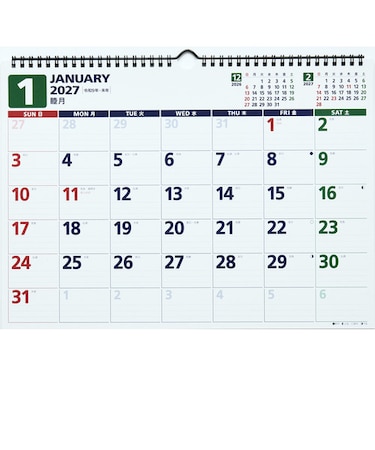 【2027年版・壁掛】　高橋書店　エコカレンダー壁掛　B4　E79