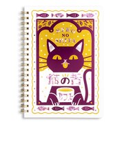 ロッカク（ROKKAKU）　ROKKAKU×オビワン　箔押しB6リングノート　猫の舌カフェー