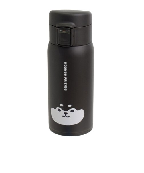 サブヒロモリ　ムームーフレンズ　ステンレスワンプッシュボトル　350mL　SHI4386－39　くろまめしば