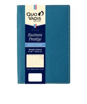 【2026年12月始まり】 クオバディス(QUO VADIS) ビジネスプレステージ クラブ A6変型 ウィークリーバーチカル ブループラッセ 月曜始まり