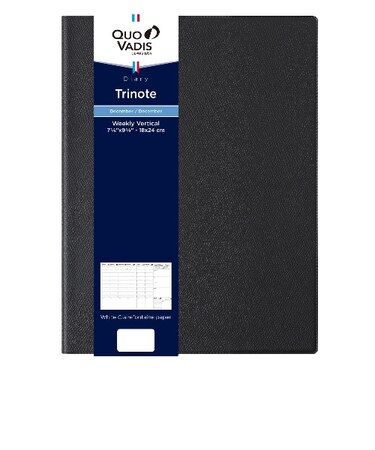【2026年12月始まり】　クオバディス（QUO　VADIS）　トリノート　アンパラ　B5変型　ウィークリーバーチカル　ブラック　月曜始まり