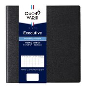 【2026年12月始まり】 クオバディス(QUO VADIS) エグゼクティブ アンパラ ウィークリーバーチカル ブラック 月曜始まり