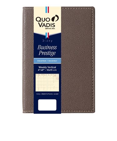 【2026年12月始まり】　クオバディス（QUO　VADIS）　ビジネスプレステージ　クラブ　A6変型　ウィークリーバーチカル　マロングラッセ　月曜始まり
