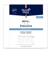【2026年12月始まり】　クオバディス（QUO　VADIS）　エグゼクティブ　レフィル　ウィークリーバーチカル　シルバーエッジ　月曜始まり