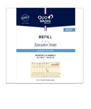 【2026年12月始まり】　クオバディス（QUO　VADIS）　エグゼクティブノートプレステージ　レフィル　ウィークリーバーチカル　ゴールドエッジ　月曜始まり
